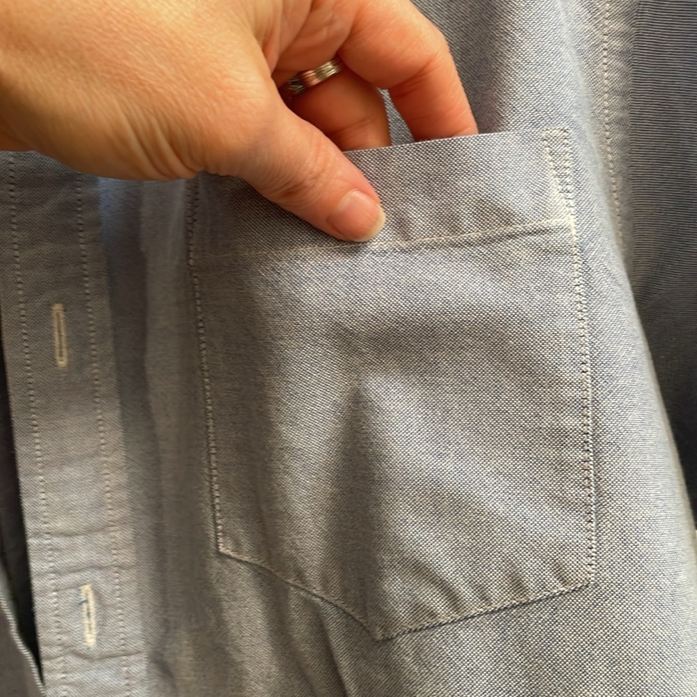 Goodthreads Large Button Down Light Blue Soft Den… - image 3